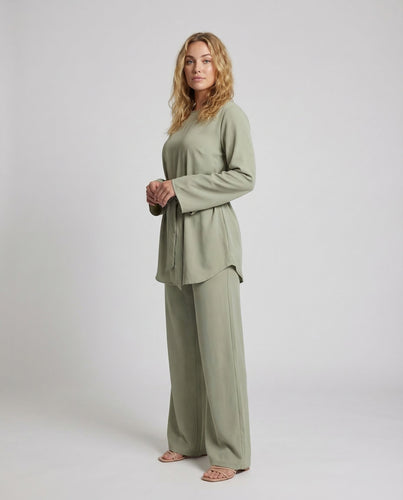 Damen Set Tunika Palazzo Hose