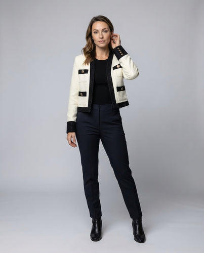 Damen Bouclé Blazer Kurz