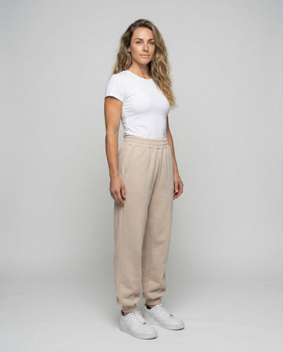 Damen Jogginghose High Waist Bundfalten
