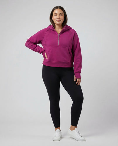 Damen Hoodie Oversize Reißverschluss