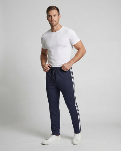 Unisex Jogginghose Streifen Fleece