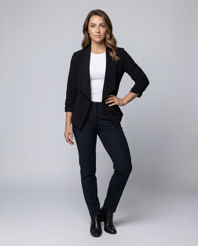 Damen Blazer Wasserfall Offen