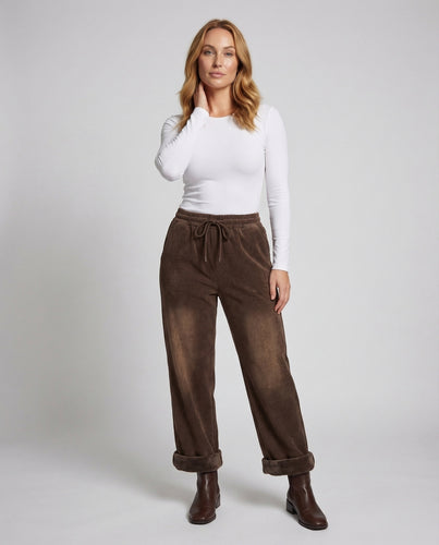 Damen Thermo Cordhose Teddyfutter