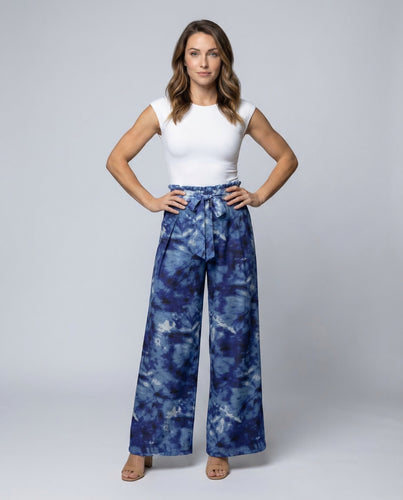 Damen Batik Hose High Waist