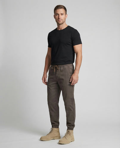 Herren Twill Joggerhose Logo