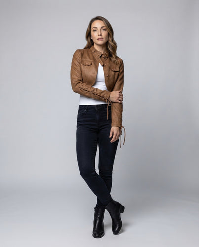 Damen Wildlederjacke Tailliert
