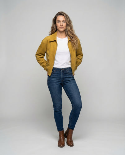 Damen Velours Blouson Oversize