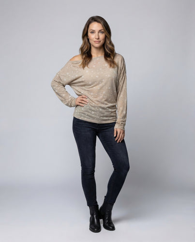 Damen Feinstrick Shirt Sterne