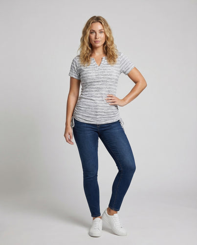 Damen Tunika Shirt Gestreift