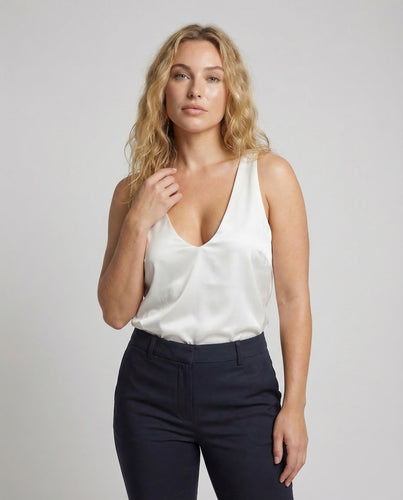 Damen Camisole Glanz U Ausschnitt