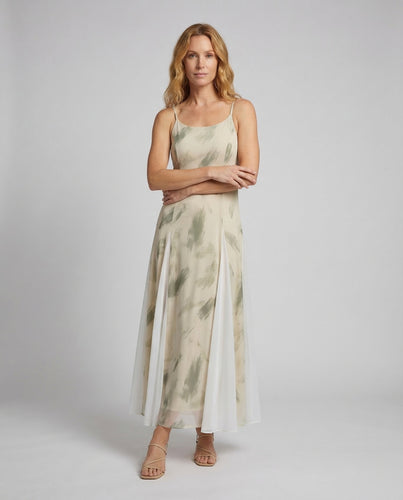 Damen Maxikleid Leinen A Linie