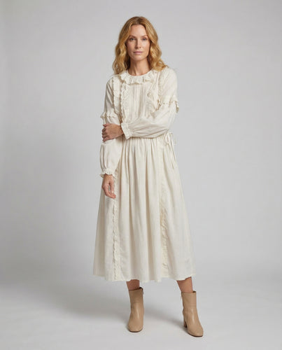 Damen Landhauskleid Romantisch Spitze