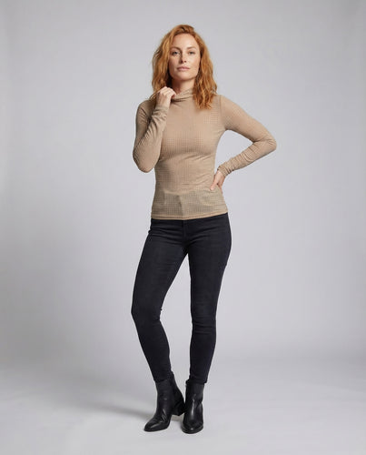 Damen Mesh Shirt Strass