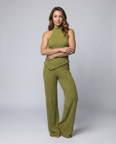 Damen Ripp Set Palazzo