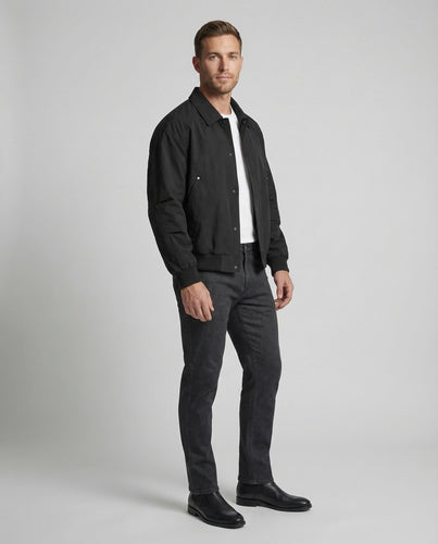 Herren Blouson Minimal Hemdkragen