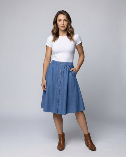 Damen Jeansrock A Linie