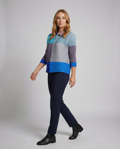 Damen Hemdjacke Plissee