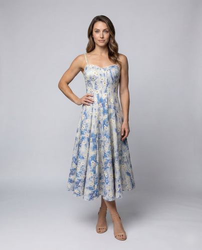 Damen Midikleid Korsage