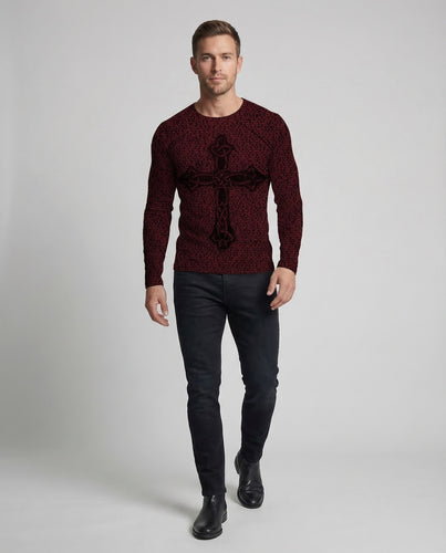 Herren Langarmshirt Print