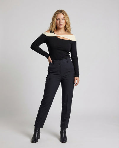Damen Crop Shirt Asymmetrisch