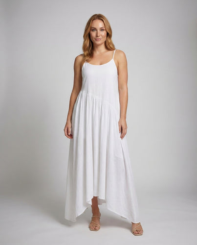 Damen Stufenkleid Spaghettiträger
