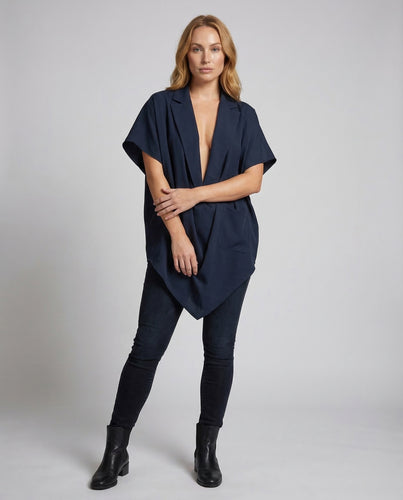 Damen Cape Blazer Poncho