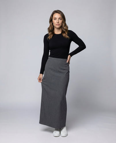 Damen Maxirock Schlitz Elegant