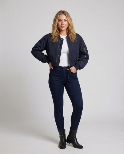 Damen Bomberjacke Tailliert Kurz