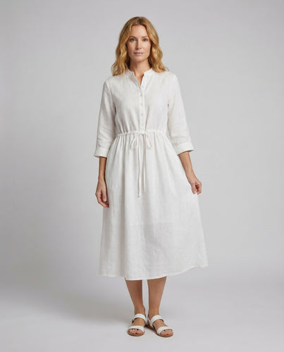 Damen Midikleid Baumwollgaze