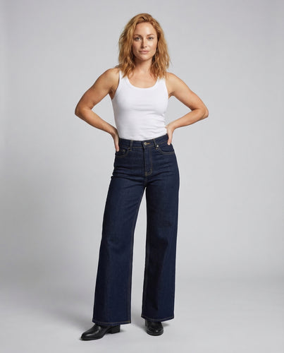 Damen Palazzo Jeans Elastisch