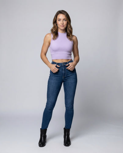 Damen Crop Top Rückenfrei