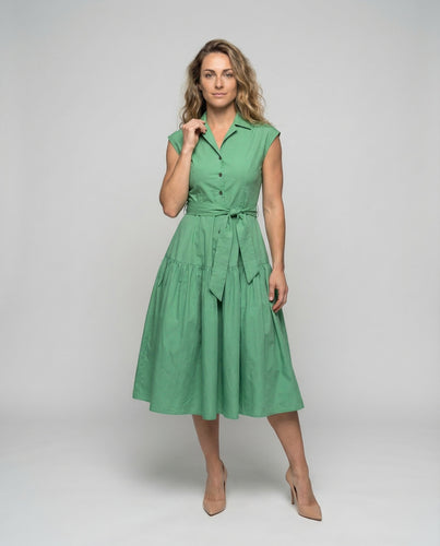 Damen Hemdkleid Stufenrock
