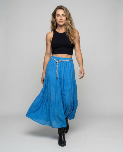 Damen Maxirock Elastischer Bund