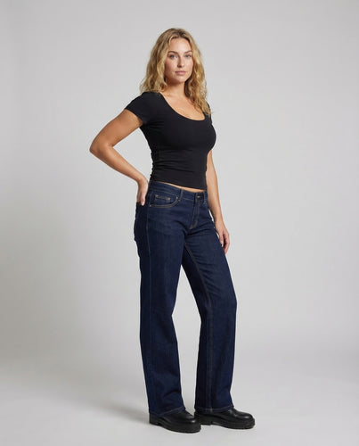 Damen Jeans Weit High Waist