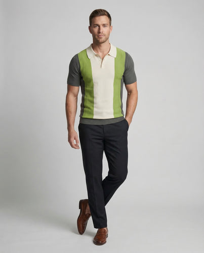 Herren Polo Strick Kurzarm