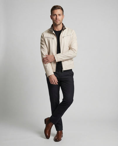 Herren Canvasjacke Stehkragen
