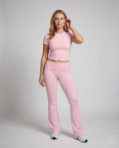 Damen Figurbetonter Komplettlook Schlaghose