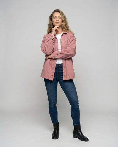 Damen Lässige Overshirt-Jacke Pattentaschen