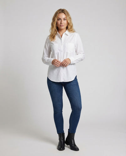 Damen Taillierte Baumwoll-Hemdbluse