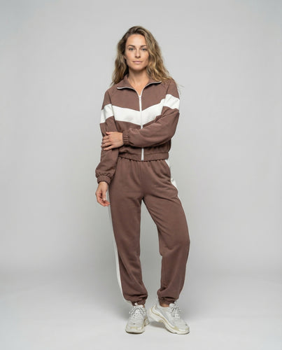 Damen Velours-Trainingsanzug Kapuze