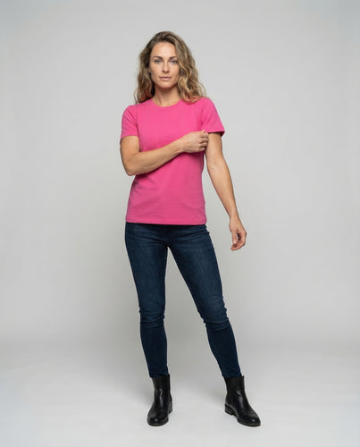 Damen Baumwoll-T-Shirt Kastiger Schnitt