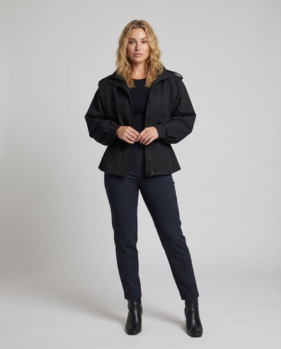 Damen Taillierte Übergangsjacke Schmaler Gürtel