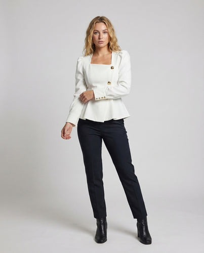 Damen Taillierter Blazer Puffärmel