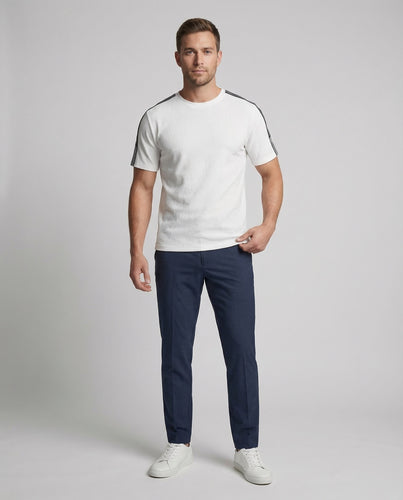 Herren Oversize-T-Shirt Schulterstreifen