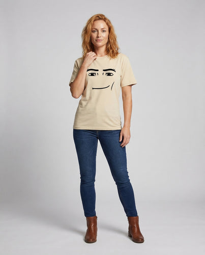 Unisex T-Shirt Smiley-Grafik Rundhals