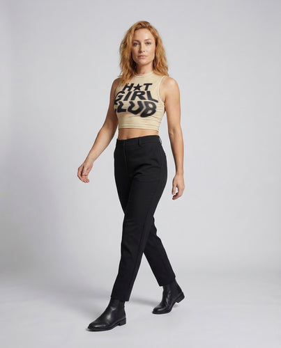 Damen Ärmelloses Top Statement-Print
