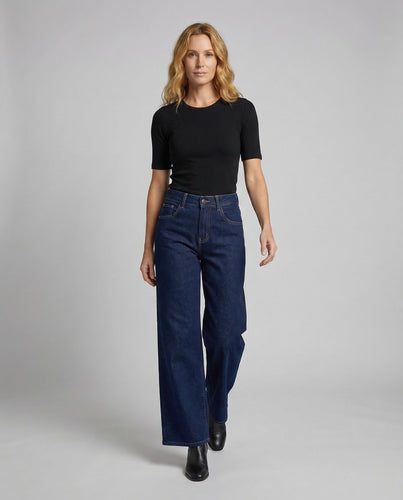 Damen Thermogefütterte Jeans Weites Bein