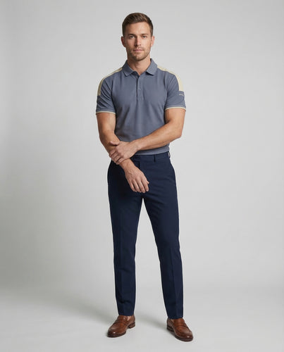 Herren Performance-Polo Kontraststreifen