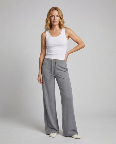 Damen Freizeit-Hose Weites Bein Baumwollmix