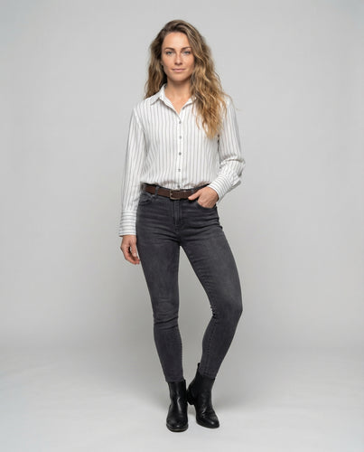 Damen Elegante Hemdbluse Ballonärmel